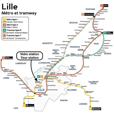 アパート 1 Bedroom Near Metro, Shops & Schools リール